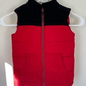 Carters Boys Red Puffer Vest 4T